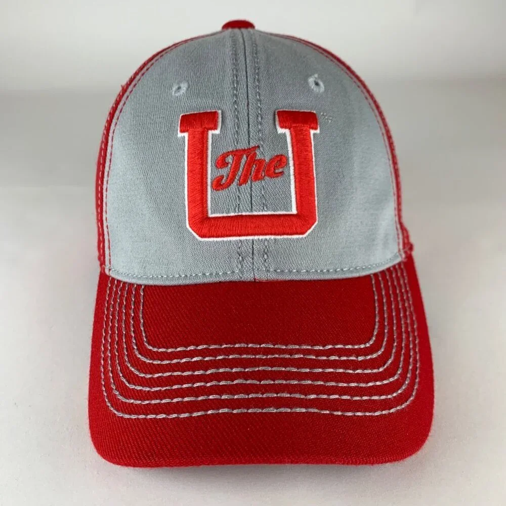 Utah Utes NCAA Red Top of the World Stretch Fitted Hat Mens One Size